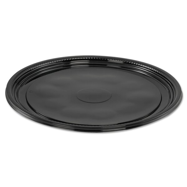 Wna Caterline Casuals Thermoformed Platters, PET, Black, 12" Dia., PK25 WNA A512PBL